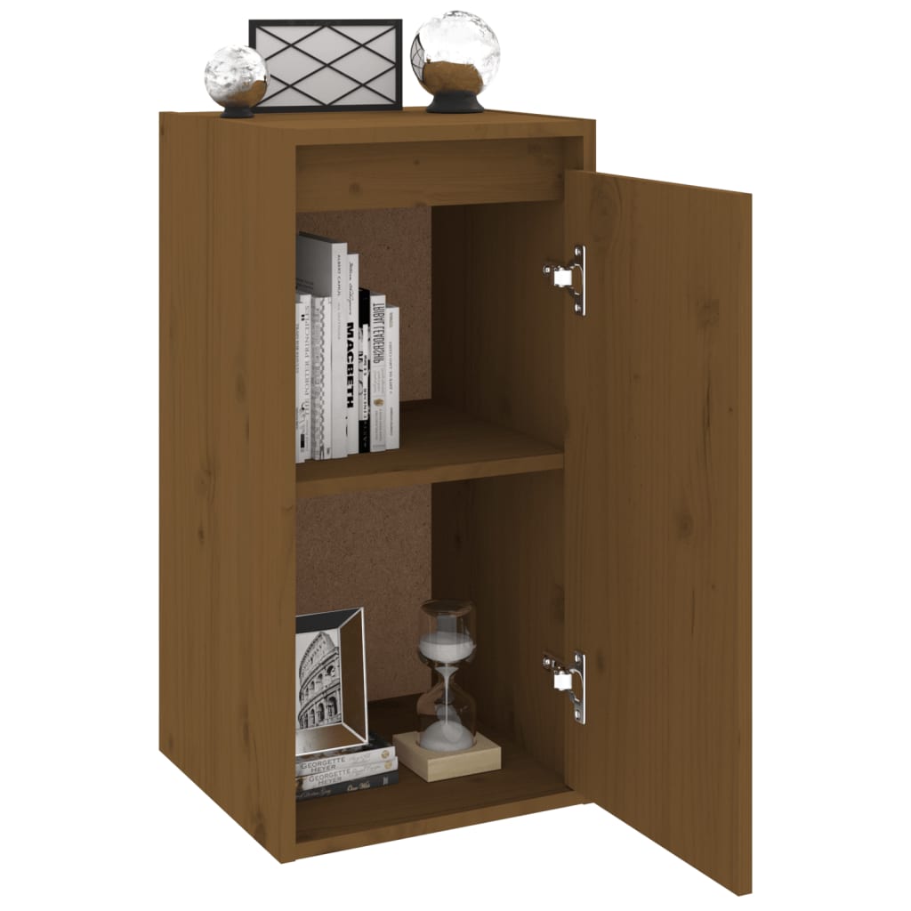 Maison Exclusive - Armario de pared madera maciza de pino marrón miel 30x30x60 cm - 4