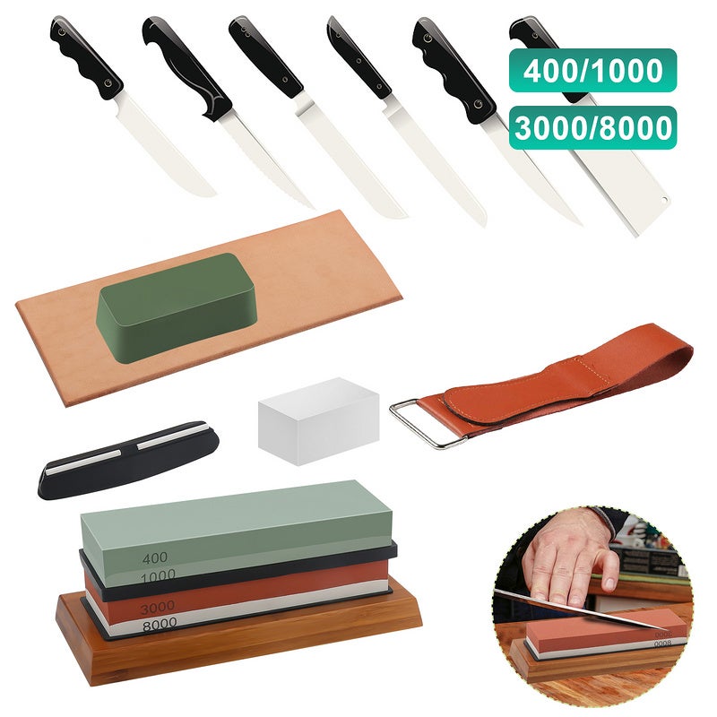 Support Pierre à Aiguiser Antidérapant - Base Stable Pour Affûtage Couteaux De Cuisine - 29x7x3cm