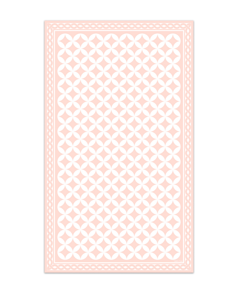 Alfombra de vinilo hidráulica 21 rosa 140x200 cm pvc cocina salón comedor