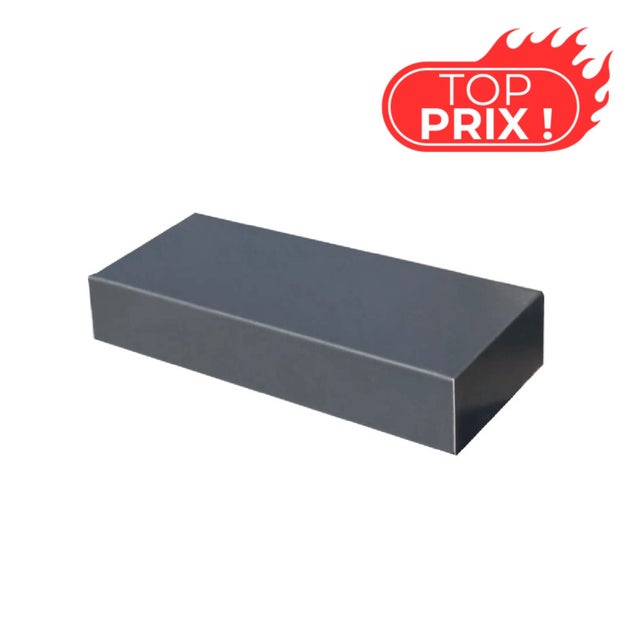 Fond alu ECO50 de couvertine pour acrotère toit-terrasse 8/10e - Gris Anthracite - RAL 7016 - ALUHOME