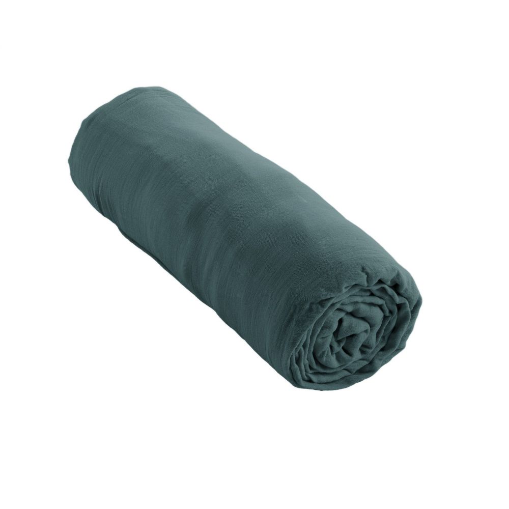 Drap housse 90x190 cm en Gaze de coton Canard - 3