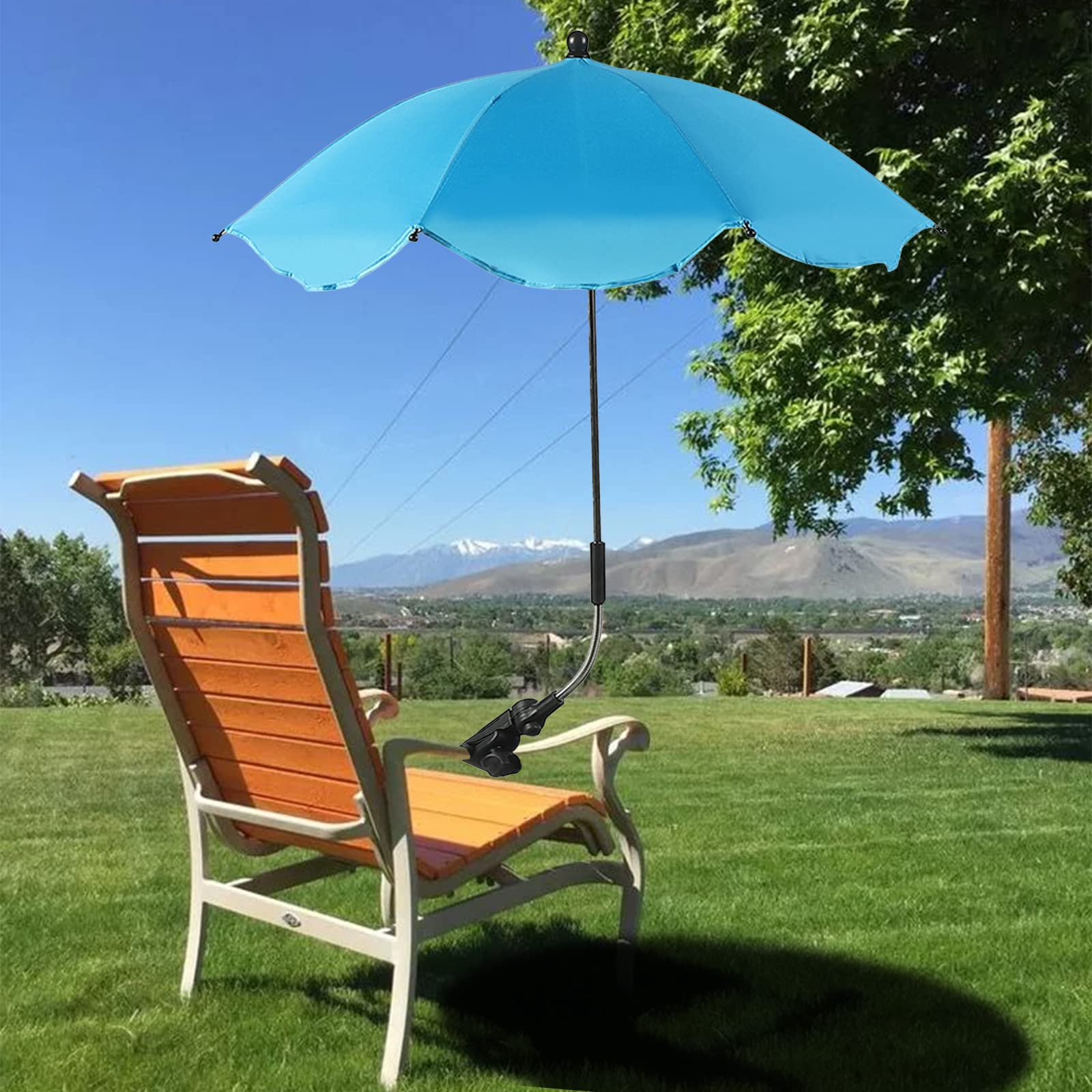 DCQRY Parapluie De Chaise Avec Pince Universelle Parasol De Plage