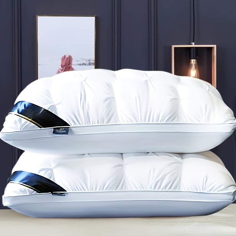 Almohada para dormir de 48 x 74 cm, suave, para hombros, ergonómica, para hotel, viscoelástica, color blanco