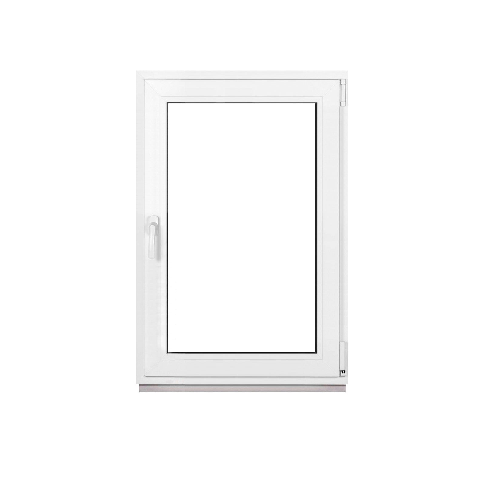 Ventana pvc blanca 70 x 110 cm (700 x 1100 mm), para sótano, doble acristalamiento, oscilobatiente, apertura a la derecha