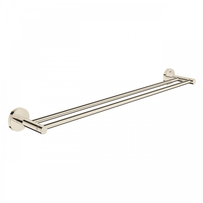 Suport prosop Grohe 40802BE1, Essentials, pe perete, 654 mm, metal, lucios, nichel