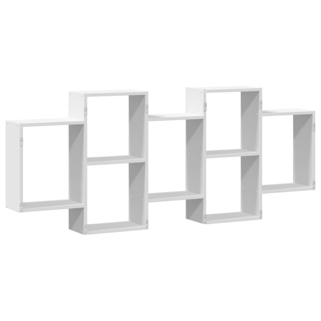 Étagère murale - Étagère flottante blanc 159x18x65 cm bois d'ingénierie em146 - 6