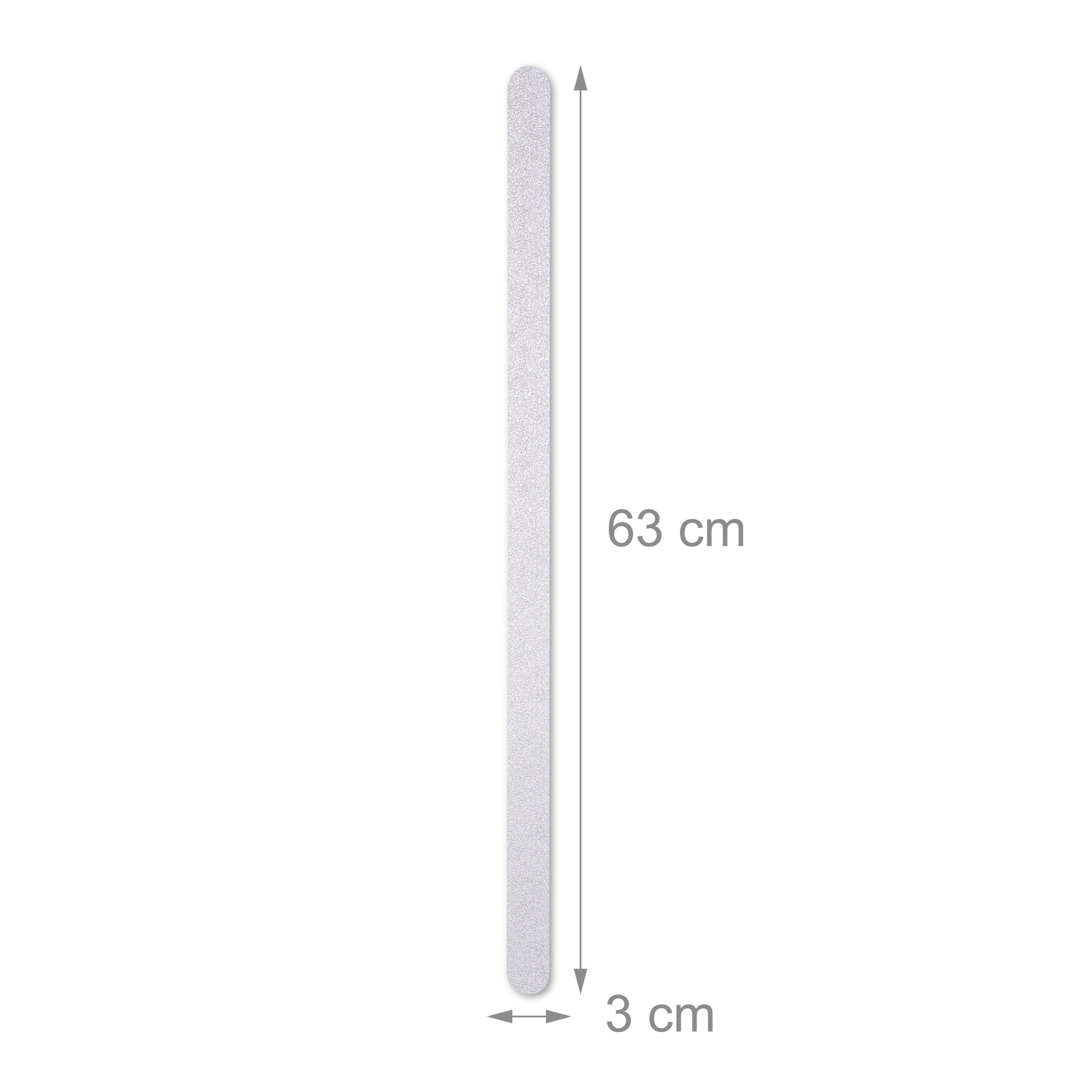 Bandes antidérapantes set de 17 longueur 60 cm escalier carrelage autoadhésif douche, transparent, Relaxdays - 4
