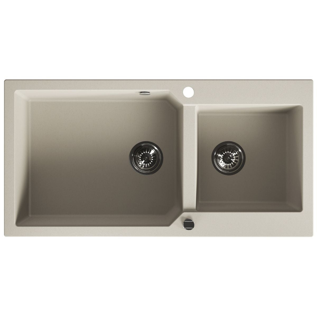 Zlewozmywak Granitowy Dwukomorowy Beżowy MILOS Laveo