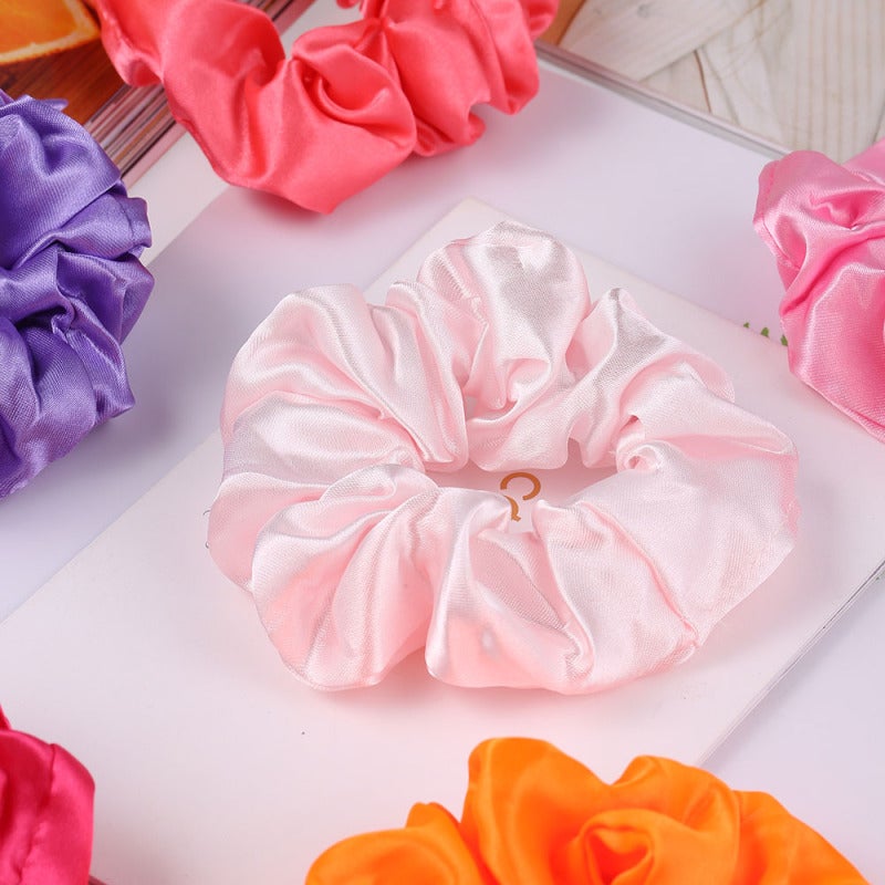 Lot de 40 chouchous en soie, élastiques en satin, pour cheveux de femmes et filles - 6