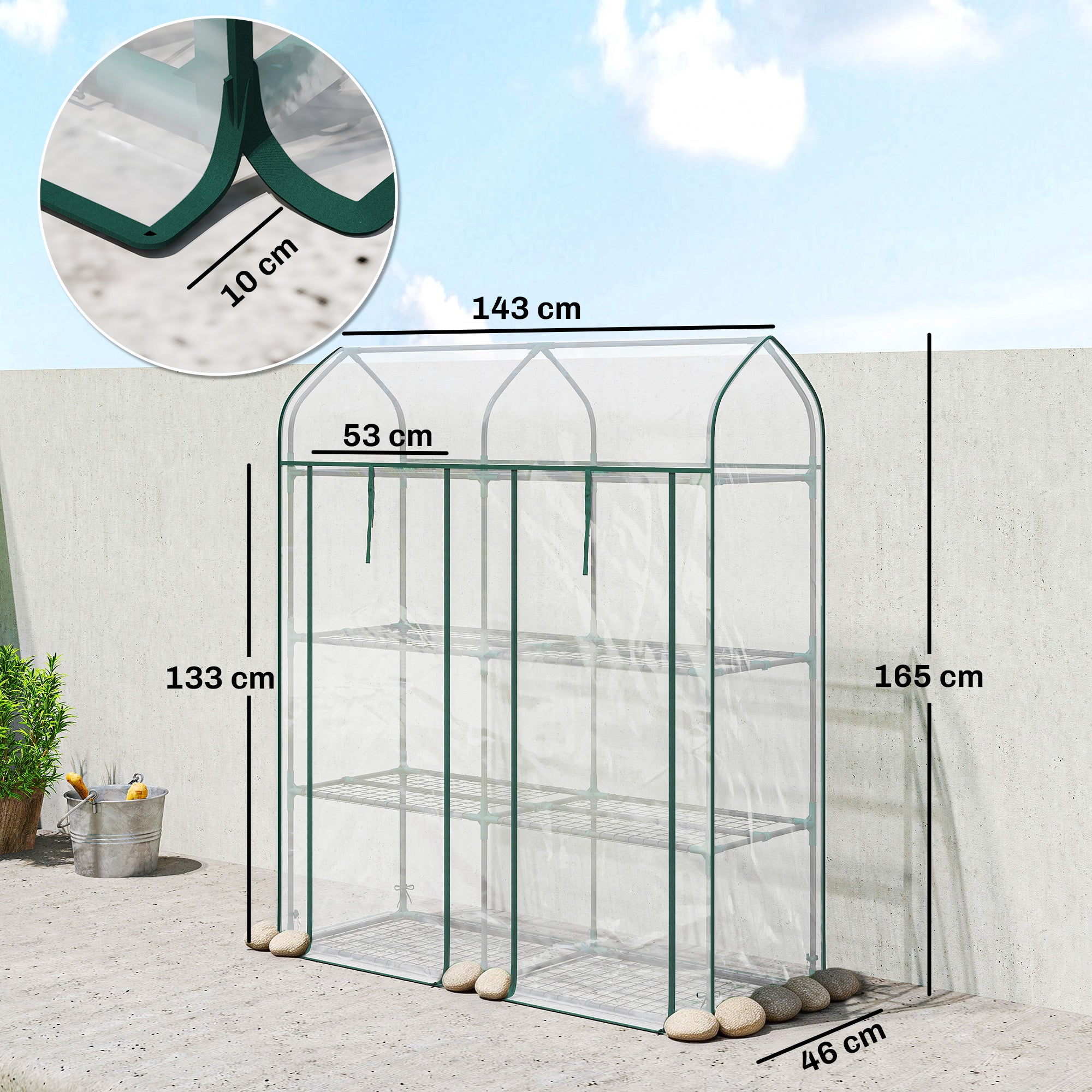 Serre de jardin acier Outsunny - 3