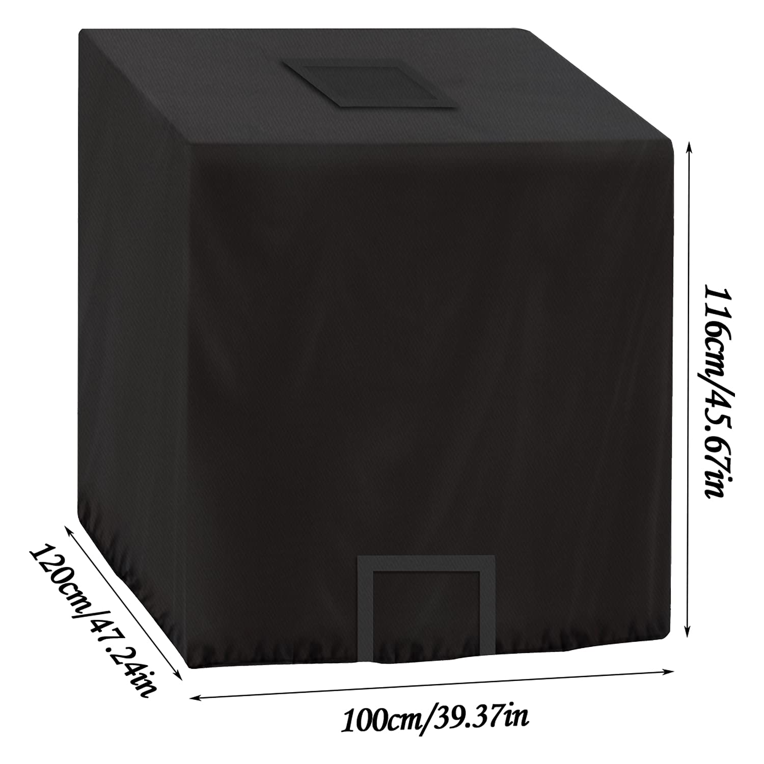Bâche de réservoir d'eau,Bâche Couverture Réservoir pour Cuve 1000L,Capôt de Protection Container Citerne Eau,Anti-UV Anti-Pluie,120x100x116cm - 3