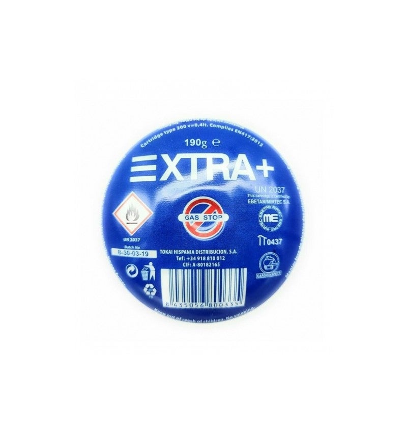 Cartucho De Gas Butano 0,190 Kg – Normativa EN417, Ideal Para Camping, Cocinas O Linternas Portátiles