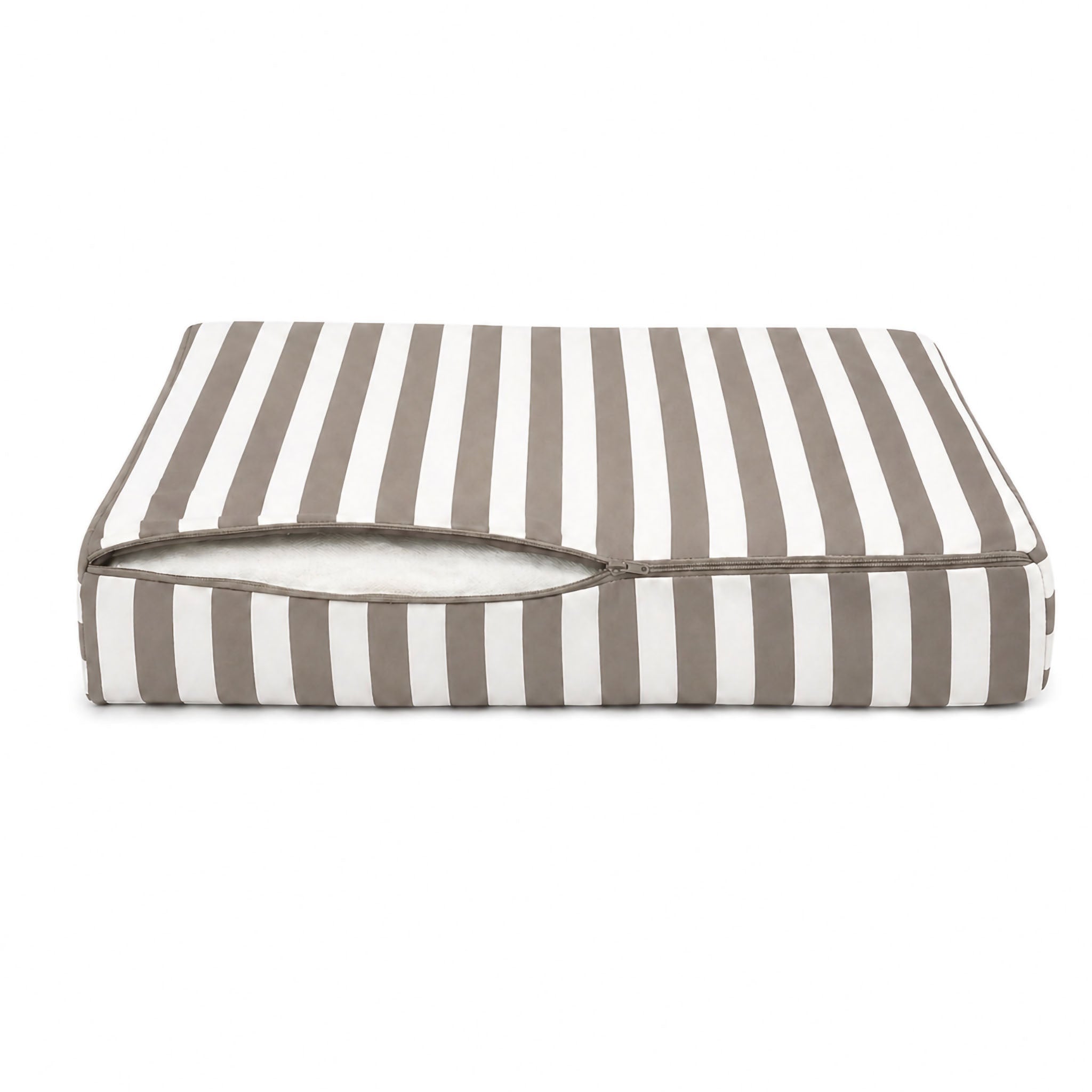 Coussins pour salon de jardin déhoussable 60x60cm Rayure beige - 8