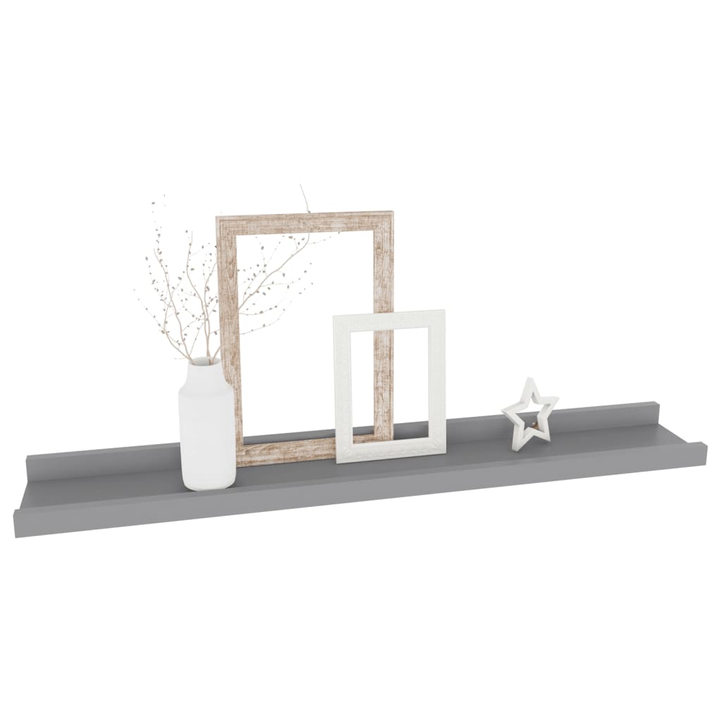 Étagères murales 4 pcs Gris 60x9x3 cm vidaXL - 4