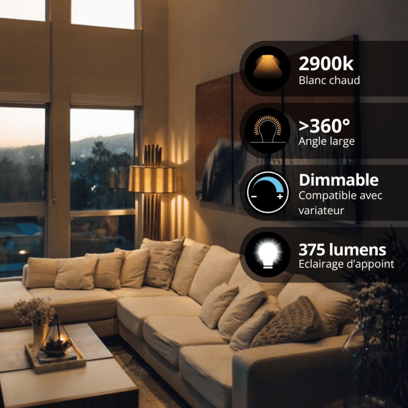 Confezione da 3 lampadine alogene, capsula G4, 375 lm, luce bianca calda, dimmerabili, XANLITE - 4