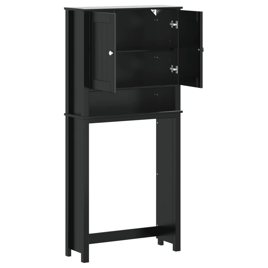 Mueble para lavadora BERG madera maciza negra - 4