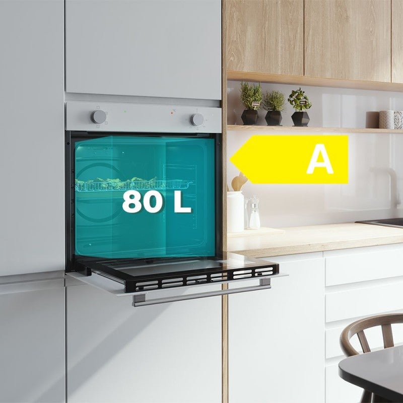Cecotec Four Intégrable Multifonction Conventionnel de 80L Bolero Hexa C126400 Glass White. 2800W, 5 Fonctions, Basse - 5