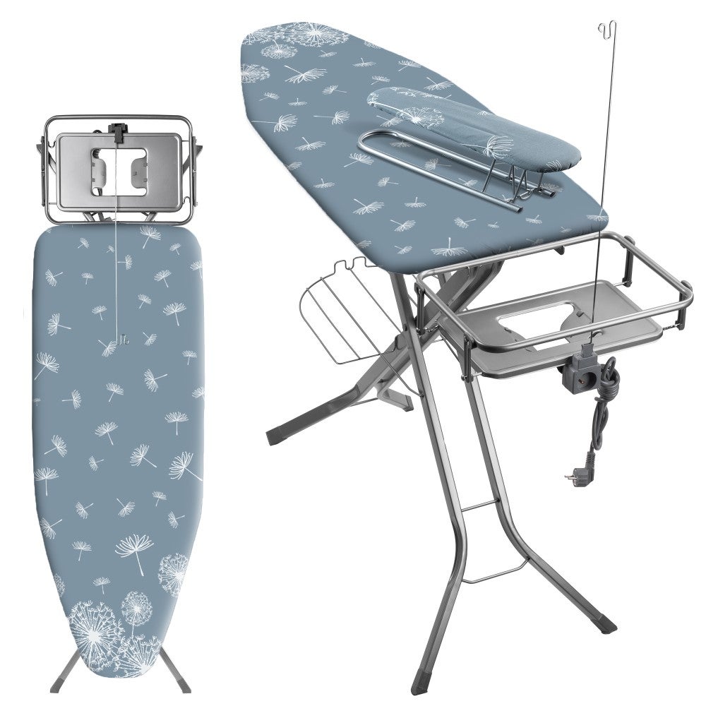 DESKA DO PRASOWANIA DUŻA FULL 130x48cm Z UCHWYTEM NA ŻELAZKO + RĘKAWNIK