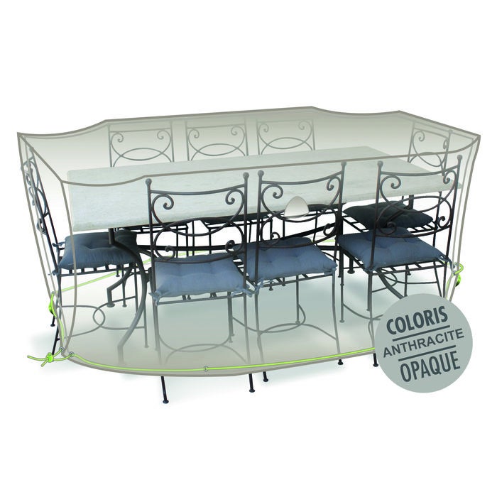 Housse De Protection Pour Table De Jardin - 130x125x80 Cm, Tissu Oxford Imperméable, Résistant Aux UV - 7