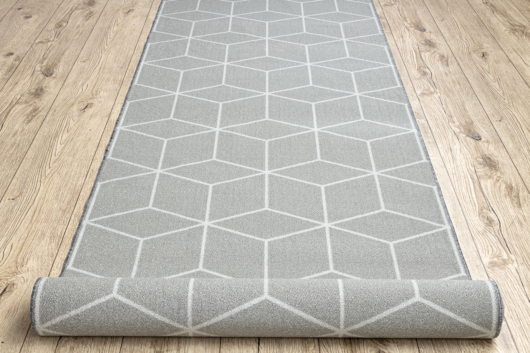 CHODNIK podgumowany CUBE kostka, guma szary 120 cm 120x440 cm - 5