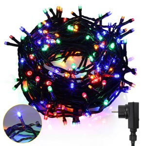 10m 100led Guirlande lumineuse de Noël étanche pour décoration d'intérieur et d'extérieur (Blanc
