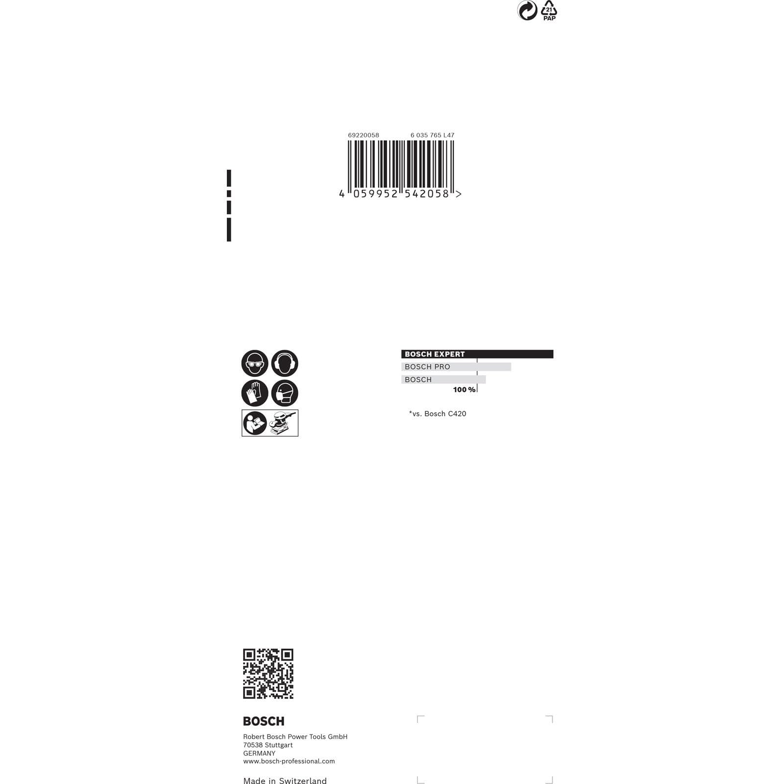 Bosch Professional 10x Carte abrasive Expert C470 senza fori (per Legno duro, Vernice su legno, 93x230 mm, Grana 320, accessorio Levigatrice orbitale) - 9