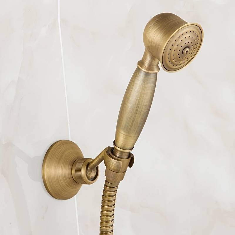 Pomme De Douche Rétro En Cuivre - Haute Pression, Jets Silicone, Design Vintage Pour Une Douche Pluie Spa