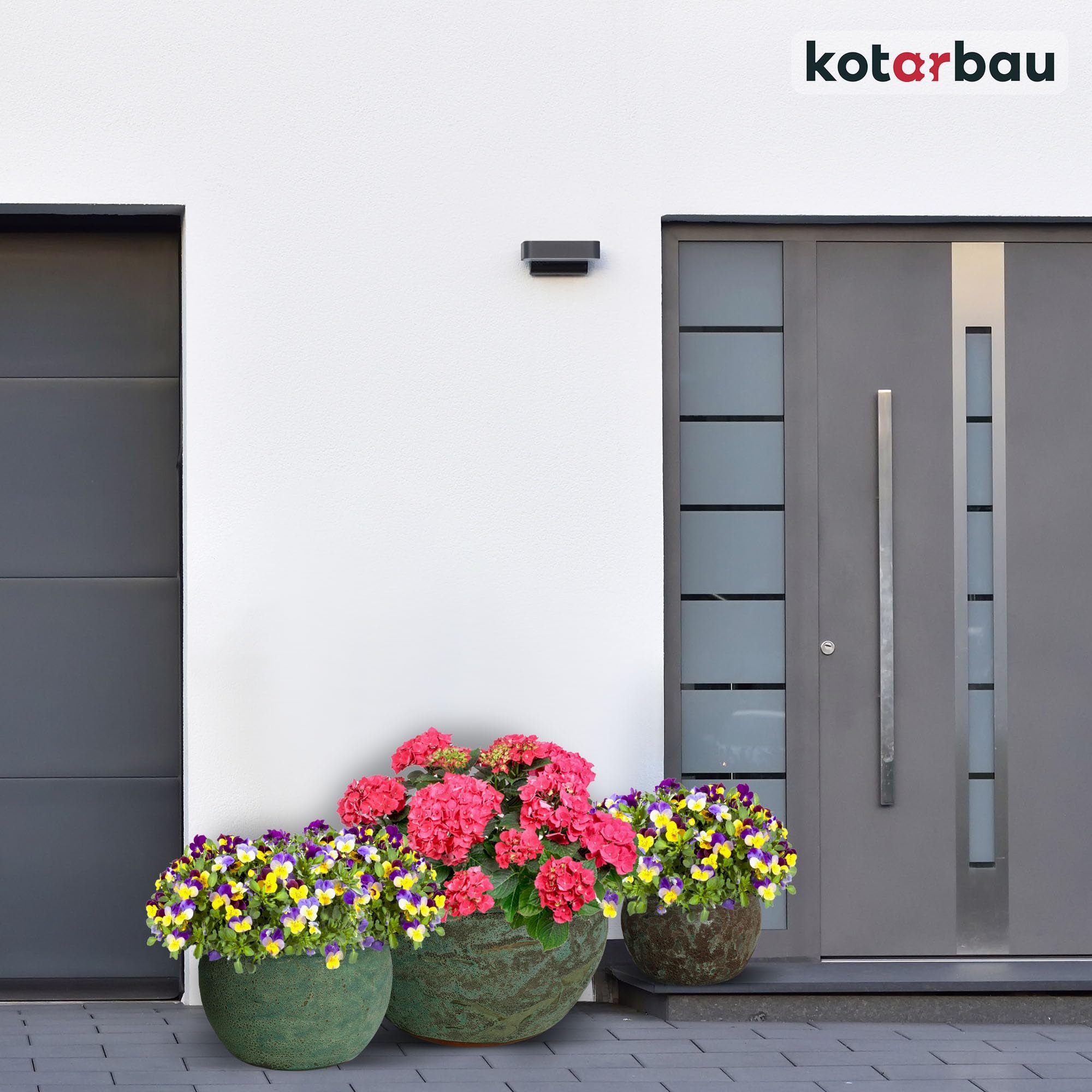 Vaso STYLE Moderno GRIGIO Altezza 85 DIAMETRI 38, diametro base 25, misure cachepot d32 h 23,5 ad Uso Interno ed Esterno con Cachepot Rimovibile per Pulizia