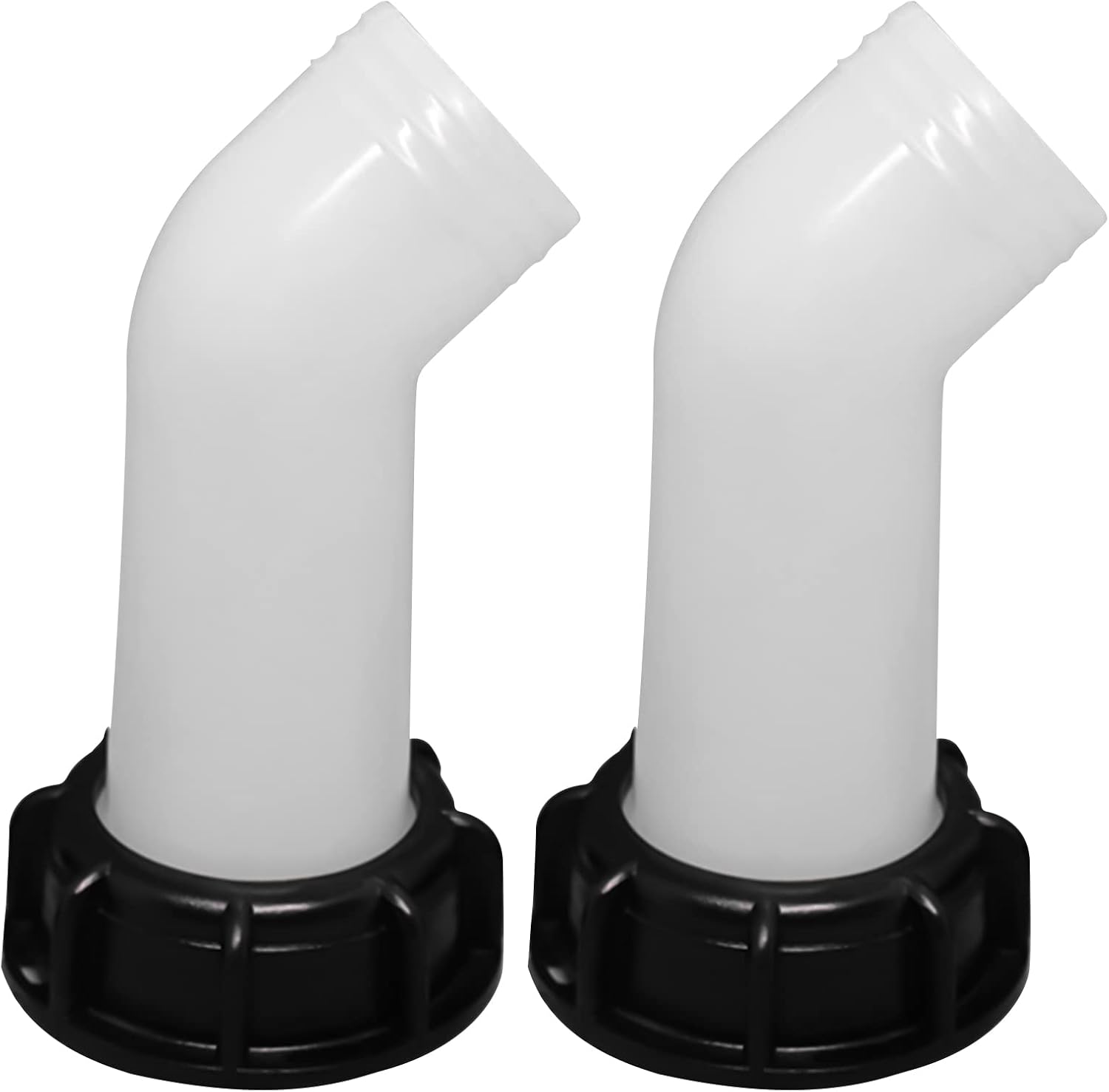 Zestaw 2 wylewek spustowych z nakrętką do zbiornika na wodę IBC o pojemności 1000 l – przedłużenie węża – adapter dyszy – wylewka kranowa do zbiornika