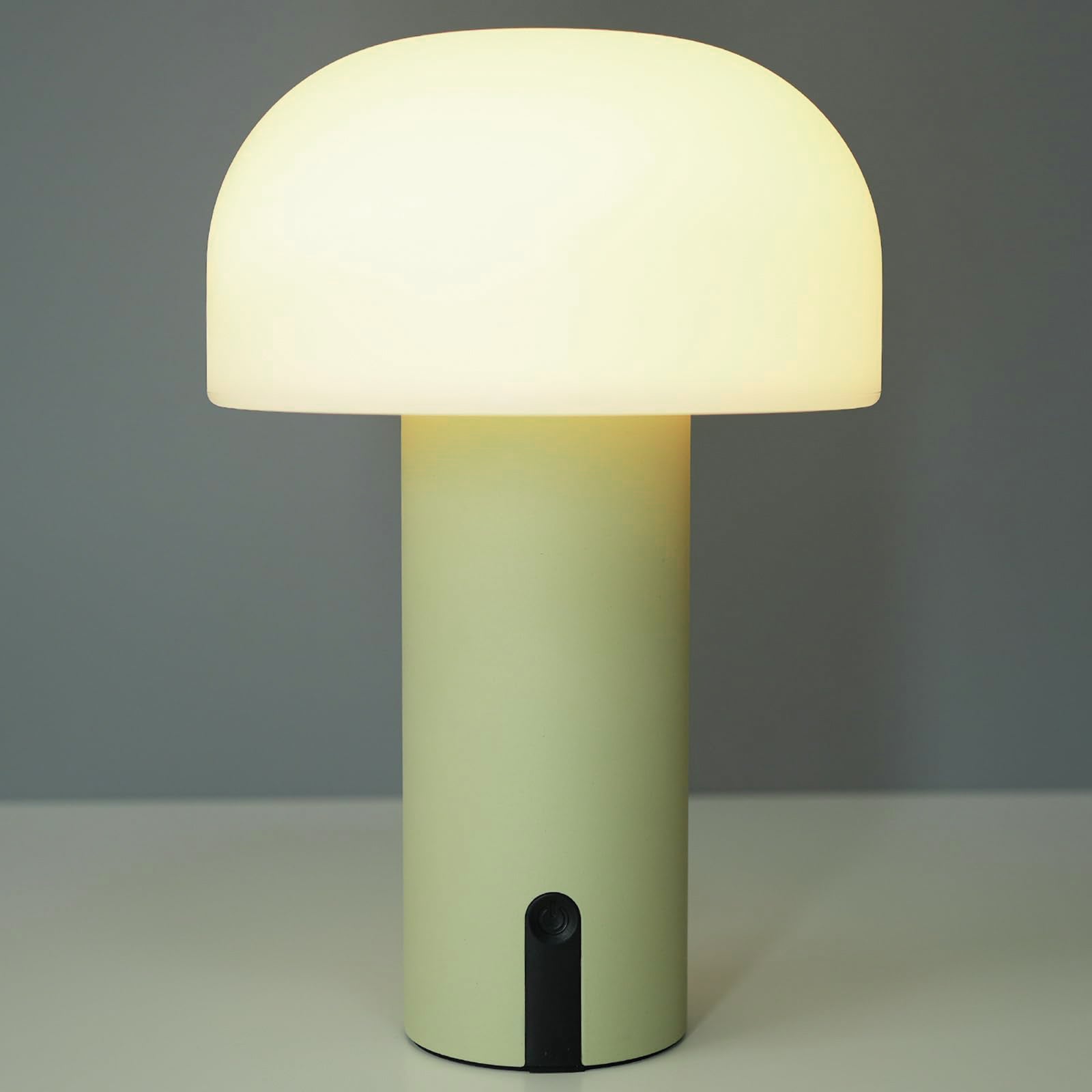 Zewnętrzna lampa stołowa w kształcie grzyba, wodoodporna, bezprzewodowa, ładowalna, lampka biurkowa LED z ładowaniem USB, ściemniana lampka nocna