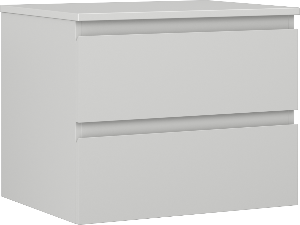 Mexen Orio szafka łazienkowa podumywalkowa 60 cm z blatem, 2 szuflady, szara mat - 91A10-06047-2-BFFC62