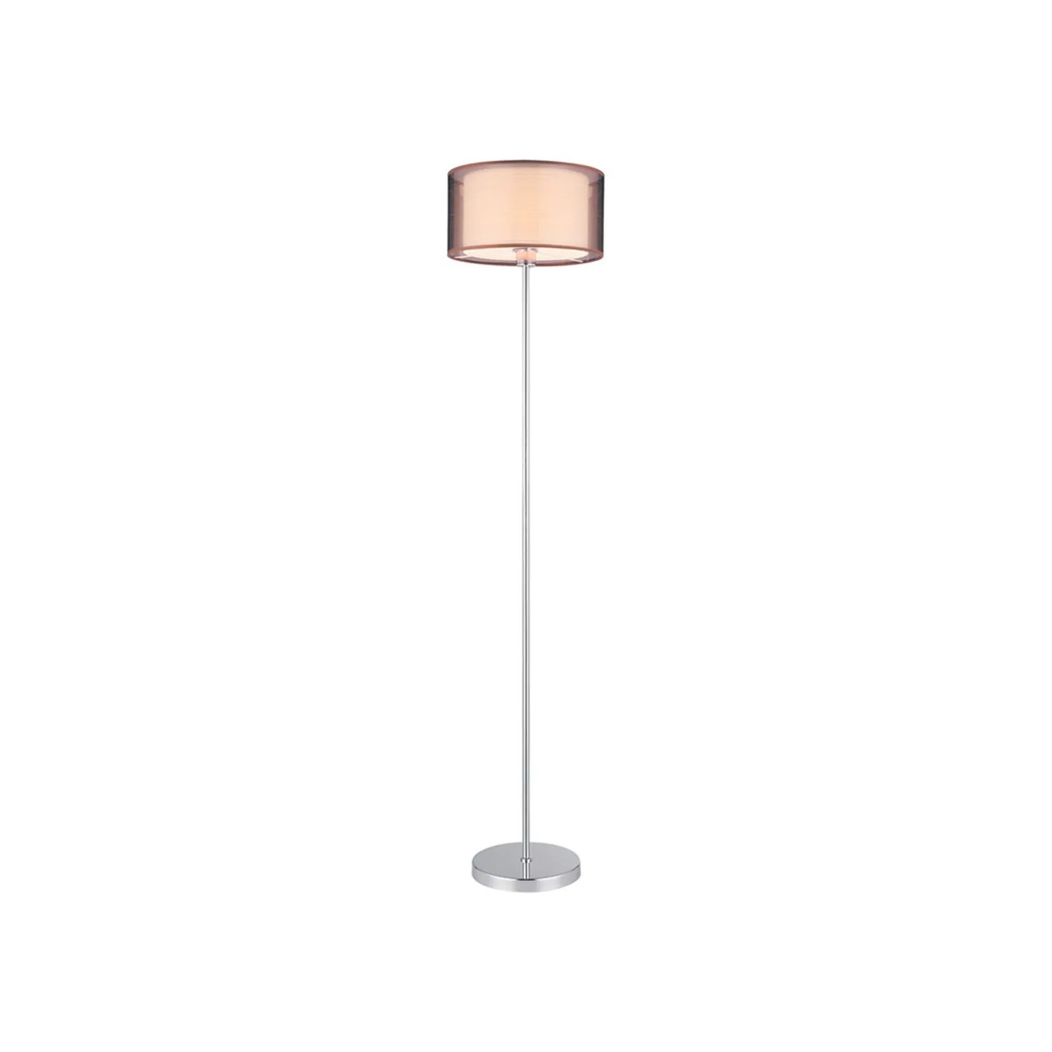 Lampa podłogowa stojąca Anastasia chromowana brązowa 1xE27x60W wym: 157 x 35 x 35 cm tkanina Rabalux