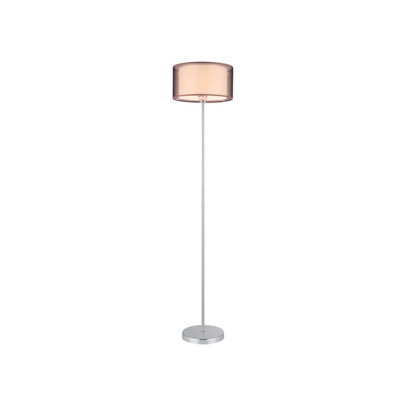 Lampa podłogowa stojąca Anastasia chromowana brązowa 1xE27x60W wym: 157 x 35 x 35 cm tkanina Rabalux