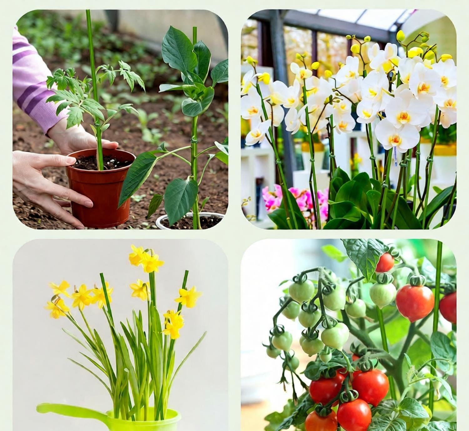 Lot de 20 tuteurs flexibles pour plantes,tiges de support pour plantes,tuteurs de jardin,utilisation intérieure(avec pince pour orchidées)-QWINERN - 4