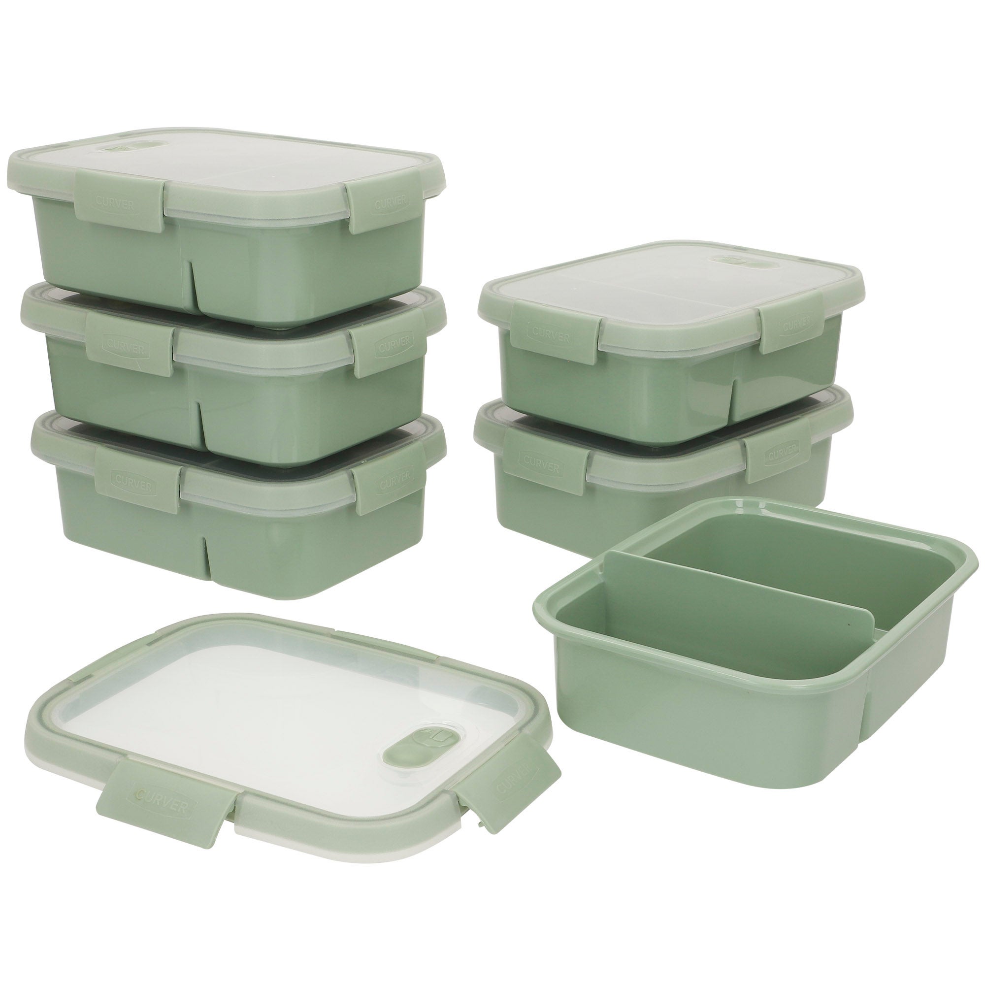 Pack 6 recipientes herméticos 20x15x7 cm (0,6+0,3l)