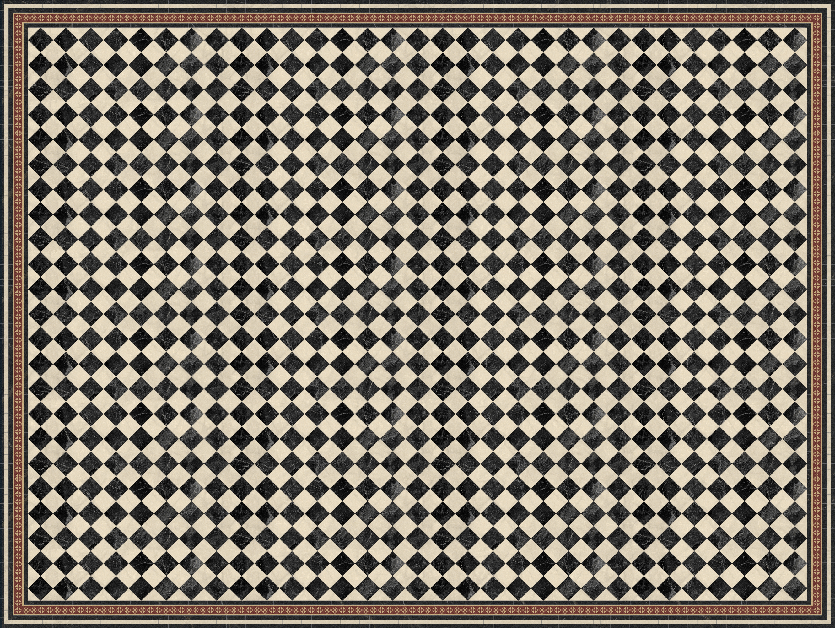 Alfombra de vinilo scacchi 200x266 cm - pvc antideslizante, vinilica para cocina o salón, lavable, estilo hidraúlico