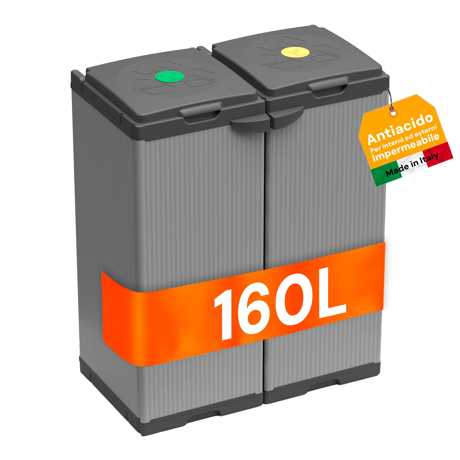 Pattumiera Con Ruote Per Raccolta Differenziata Lt 360 - Foto 3