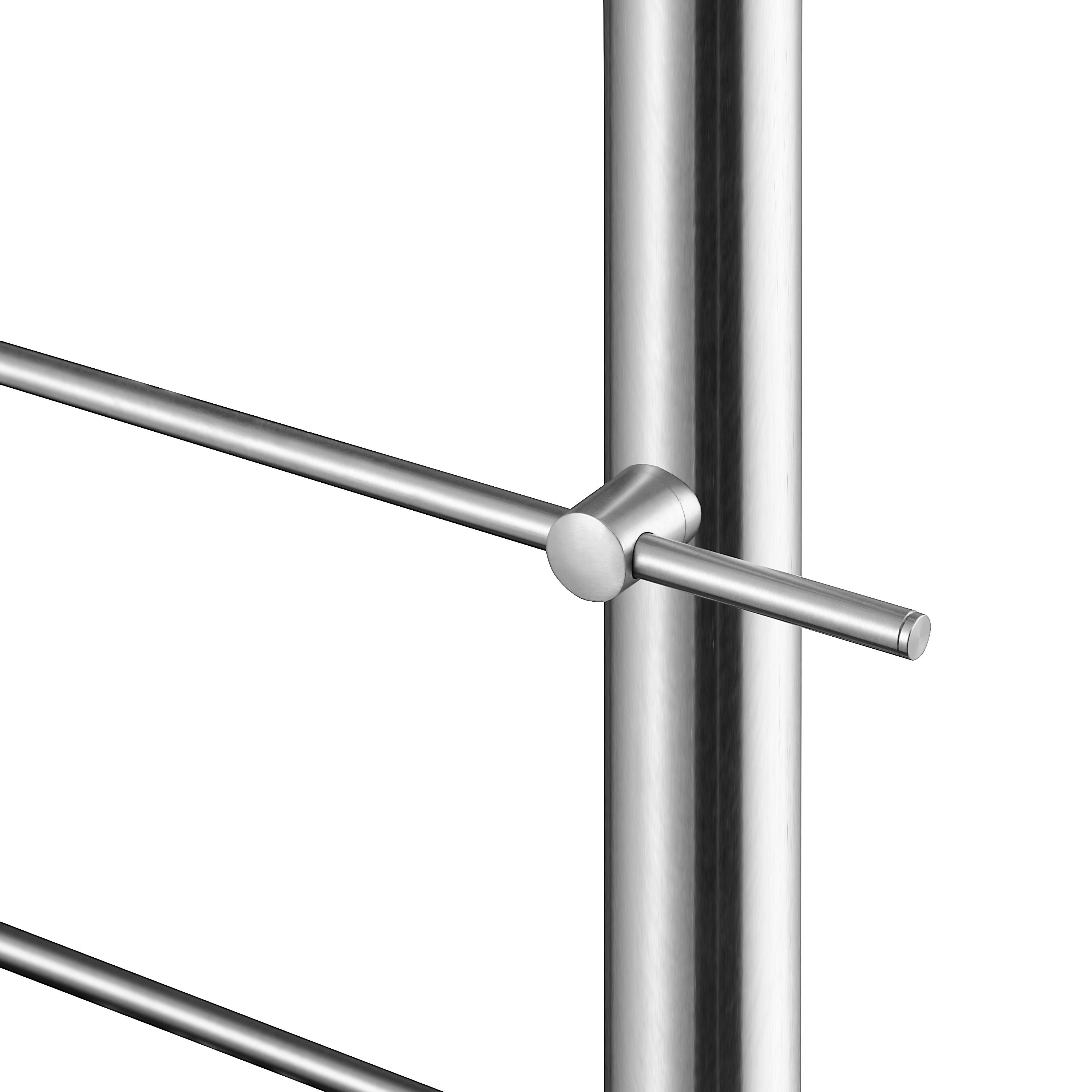 Garde-corps avec main courante, 100cm, en acier inoxydable 304, garde-corps avec 3 traverses, pour intérieur et extérieur - 5