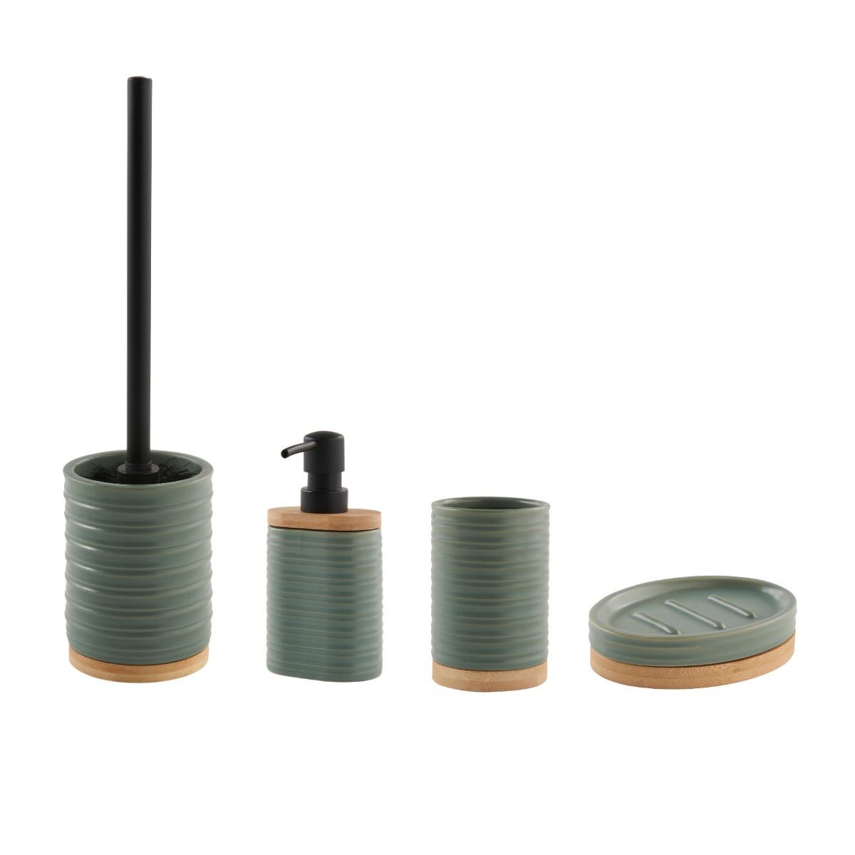 Set salle de bain strié 4 pièces céramique - 3