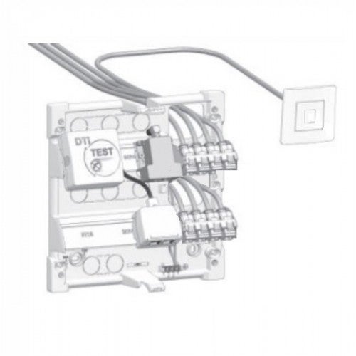 Coffret de communication NEO Grade 2TV - 8RJ45 DTI + Filtre TV 4S - 2