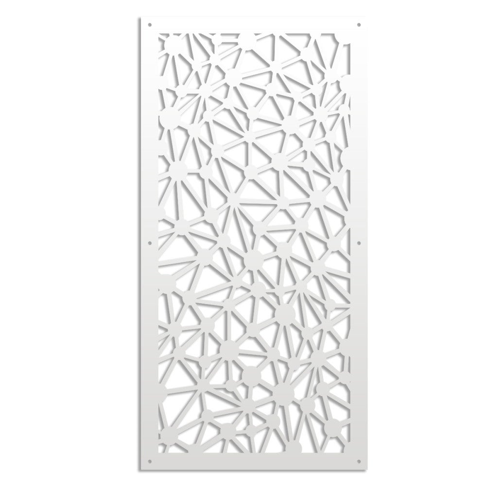ATOM - Panel perforowany z PVC - Osłona przeciwsłoneczna - Rozmiar 98x198 cm - Grubość 1 cm - Kolor BIAŁY
