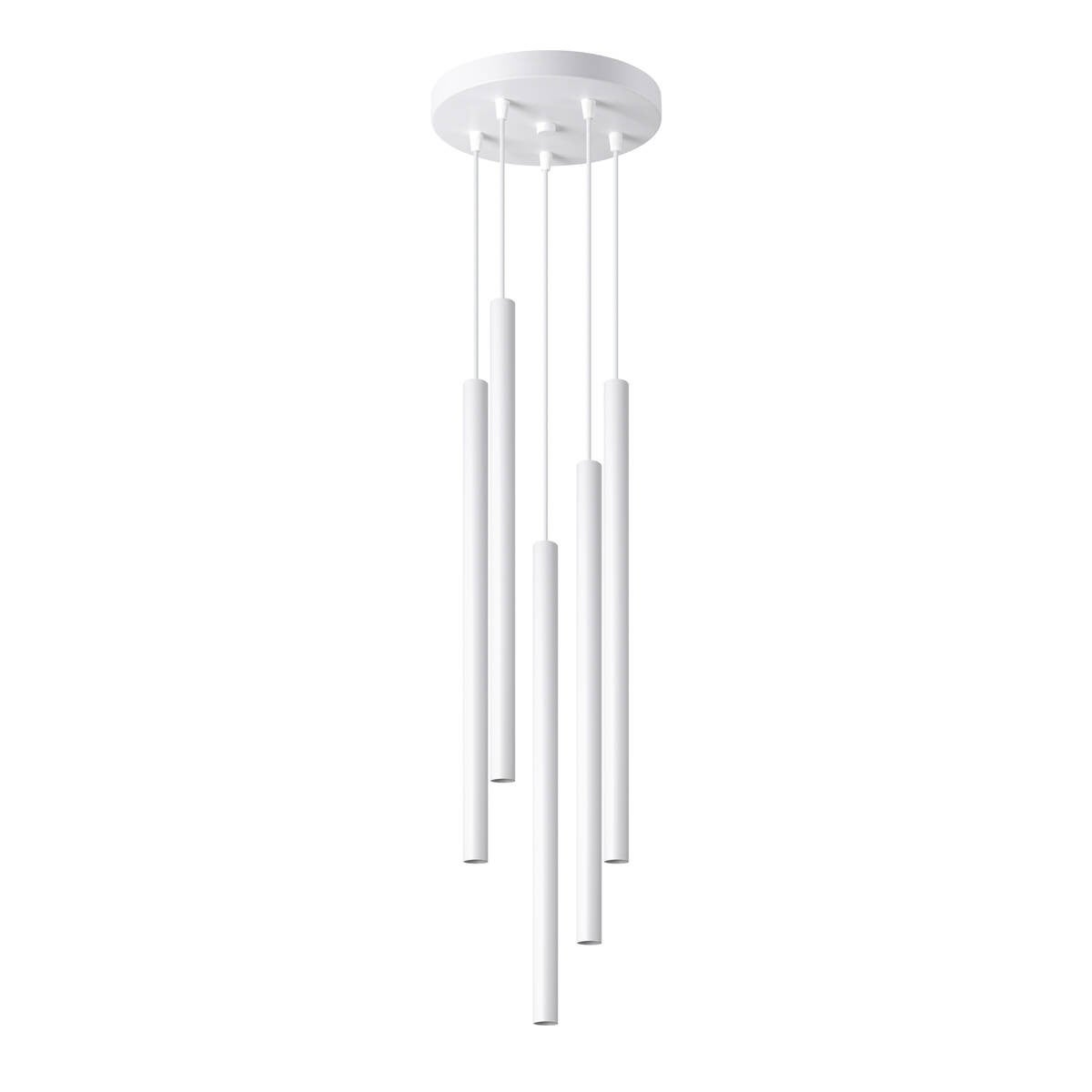 Lampa wisząca Pastelo biała 5xG9x8W tuba wym: 110 x 25 x 25 cm metal Sollux Lighting