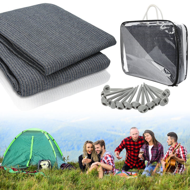 Tapis De Sol Pour Tente En Film Aluminium - 195x180 Cm - Double Face Isolant - Imperméable Et Pliable - Pour Camping, Rando, Pique-nique - 4