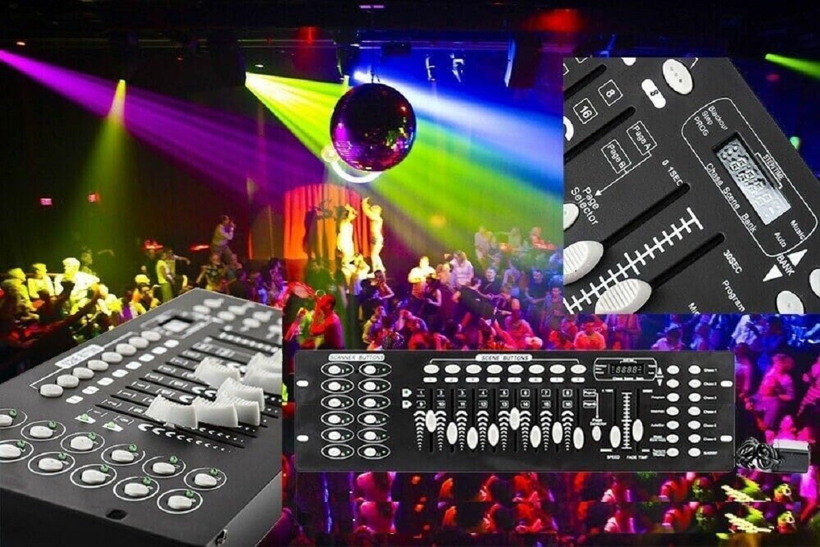 Console Mixaggio Luci DMX 192 Canali - Controller Professionale DJ