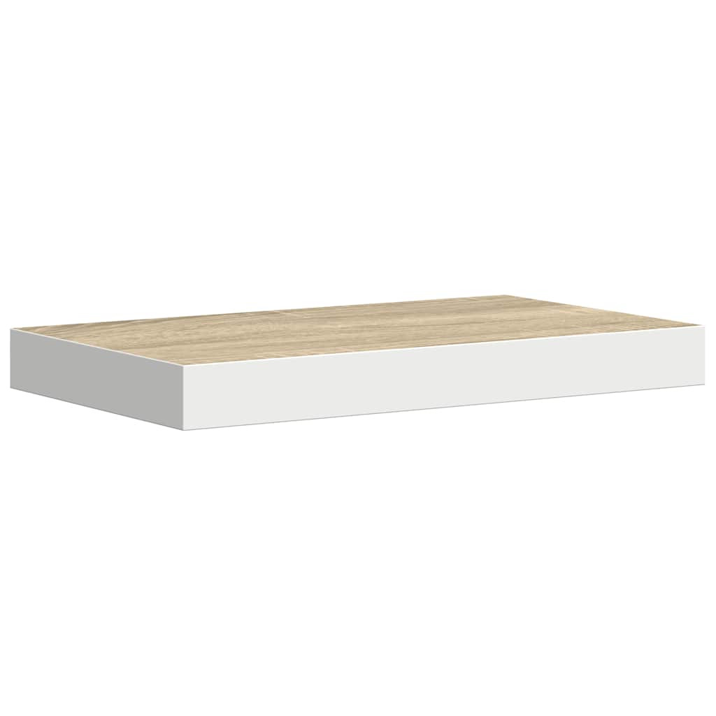 vidaXL Étagères flottantes 2 pcs Chêne et blanc 40x23,5x3,8 cm MDF - 6