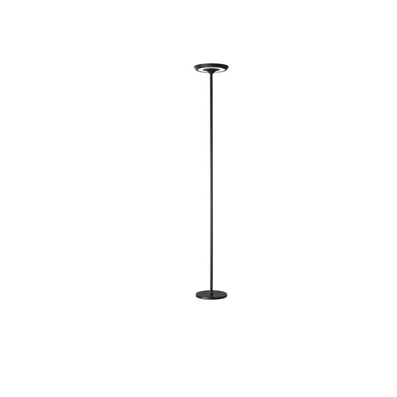 Balance - metalowa lampa podłogowa LED 25W, 3000K, wys. 180 cm, 2376 lm, włącznik/wyłącznik i ściemniacz nożny, czarna - Perenz