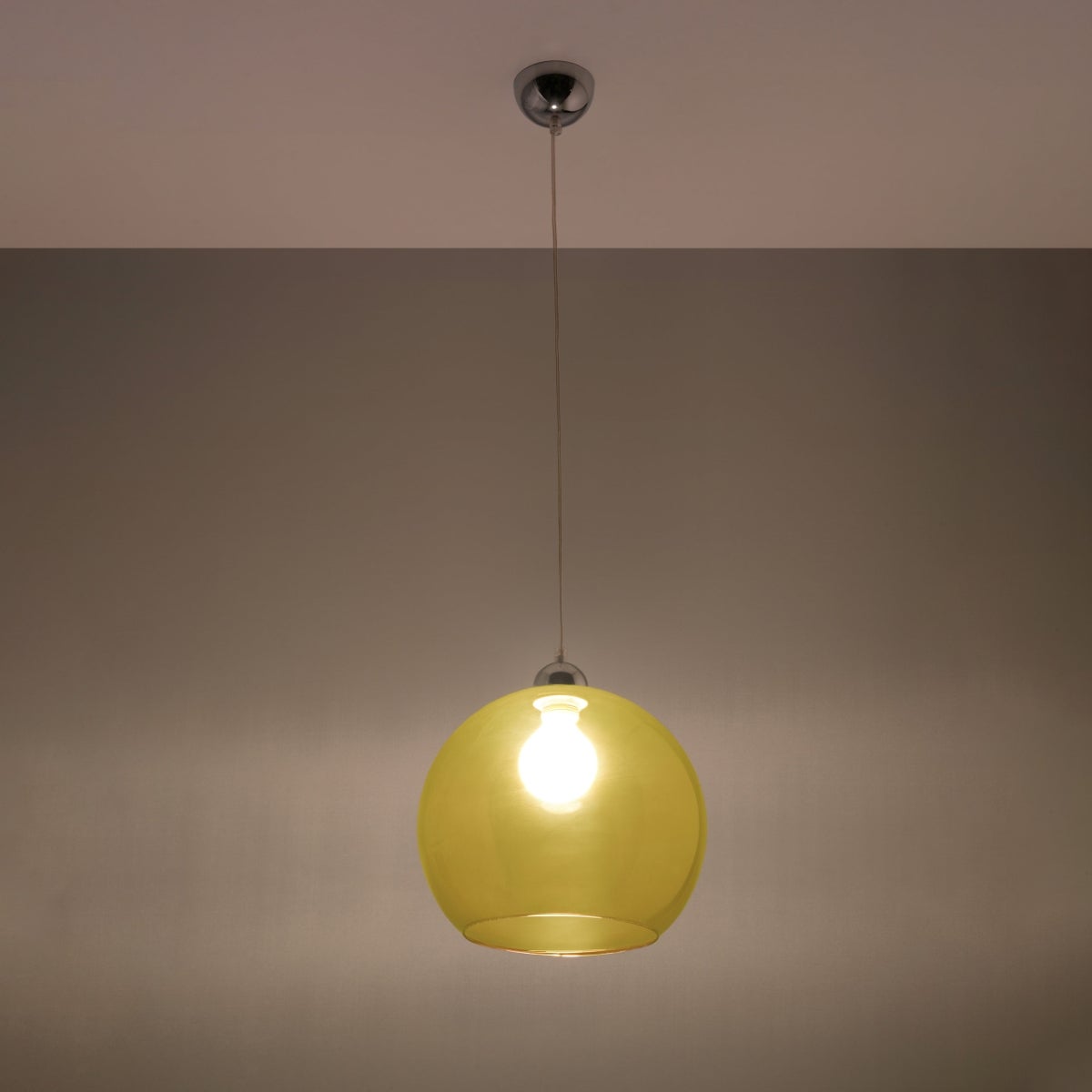 Lampa wisząca ESFERA żółta LED 3000K - 30x30x120cm Sollux