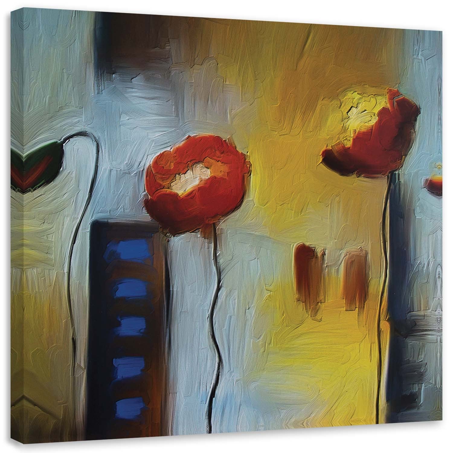 Obraz na płótnie, Dwa pomarańczowe maki 60x60