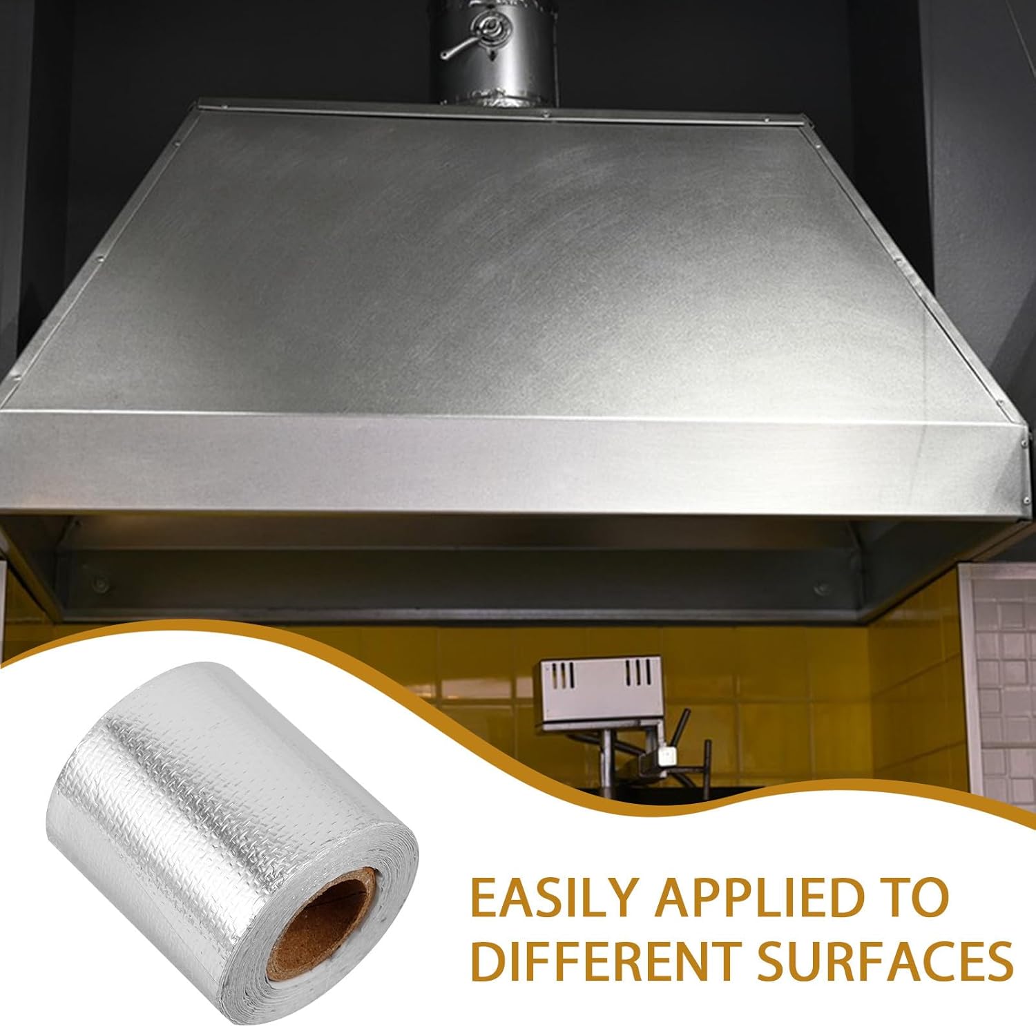 Ruban Adhésif Thermique En Aluminium Argenté Haute Température, Isolant Pour Conduits De Ventilation, Évacuation Et Hottes - 4