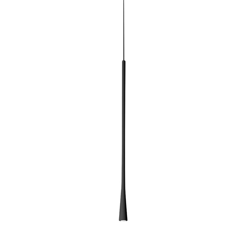 Фото - Люстра / світильник GEA LUCE Lampa wisząca Dafne S/G Single LED 7W 3000K CRI>90 w kolorze aluminium - satynowa czerń z czarną rozetą sufitową